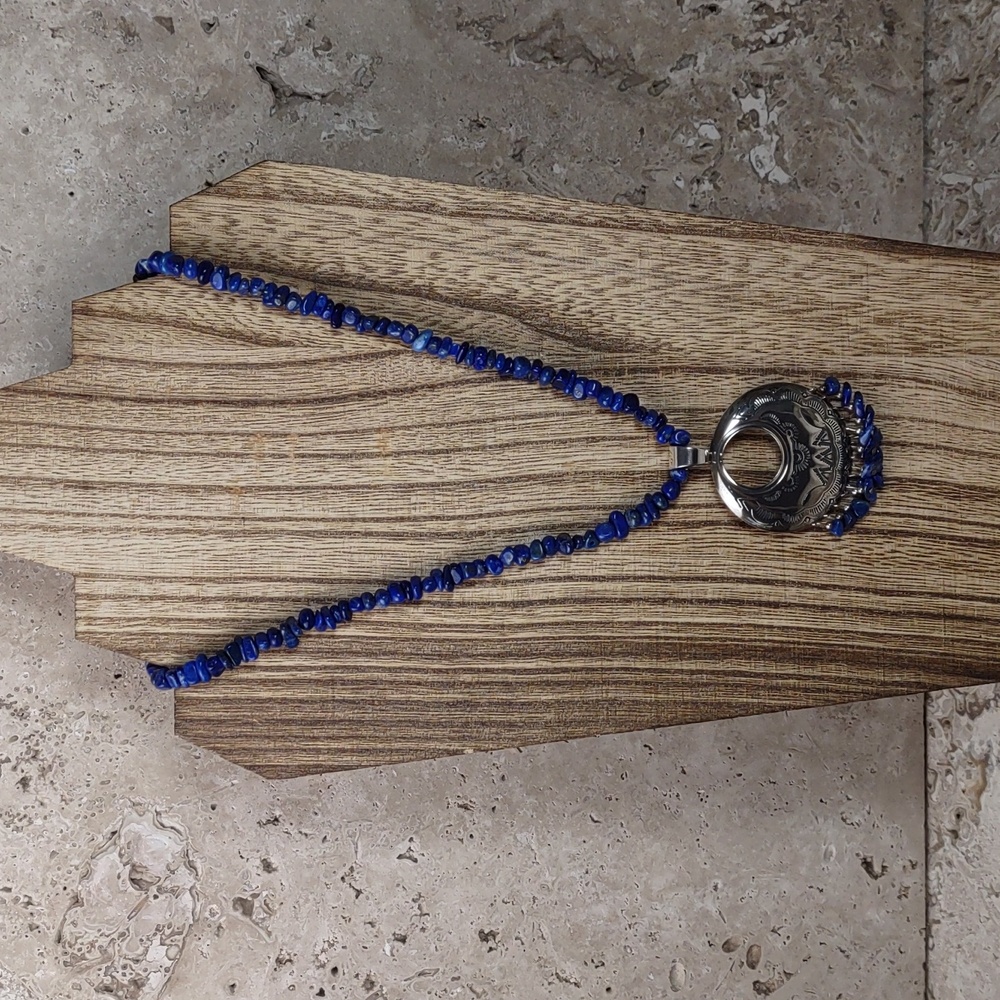 Southwestern Sterling Lapis Lazuli Necklace